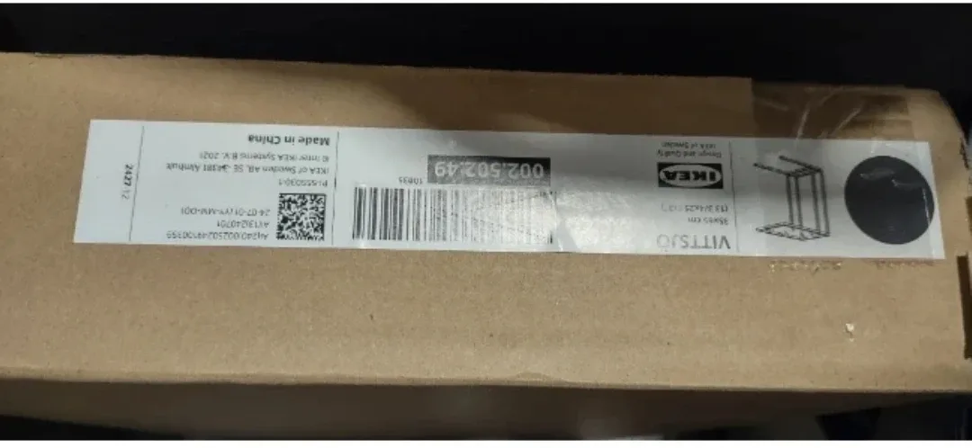 (NEW) IKEA VITTSJÖ Laptop Stand - Black-Brown/Glass in the box image indicator(6)