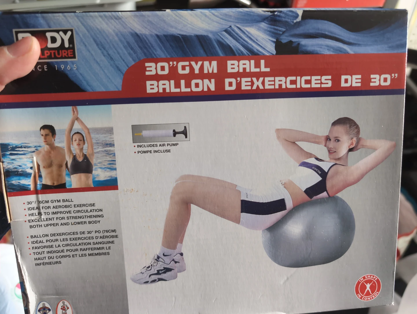 New Body Sculpture 30" Gym Ball with Air Pump