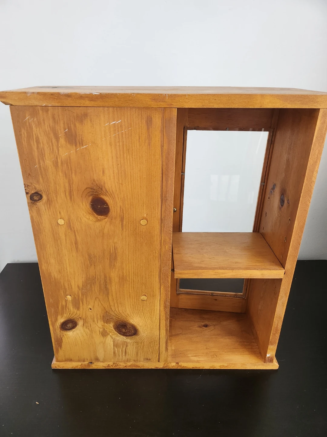 Wooden Wall Cabinet with Glass Door - photo 2