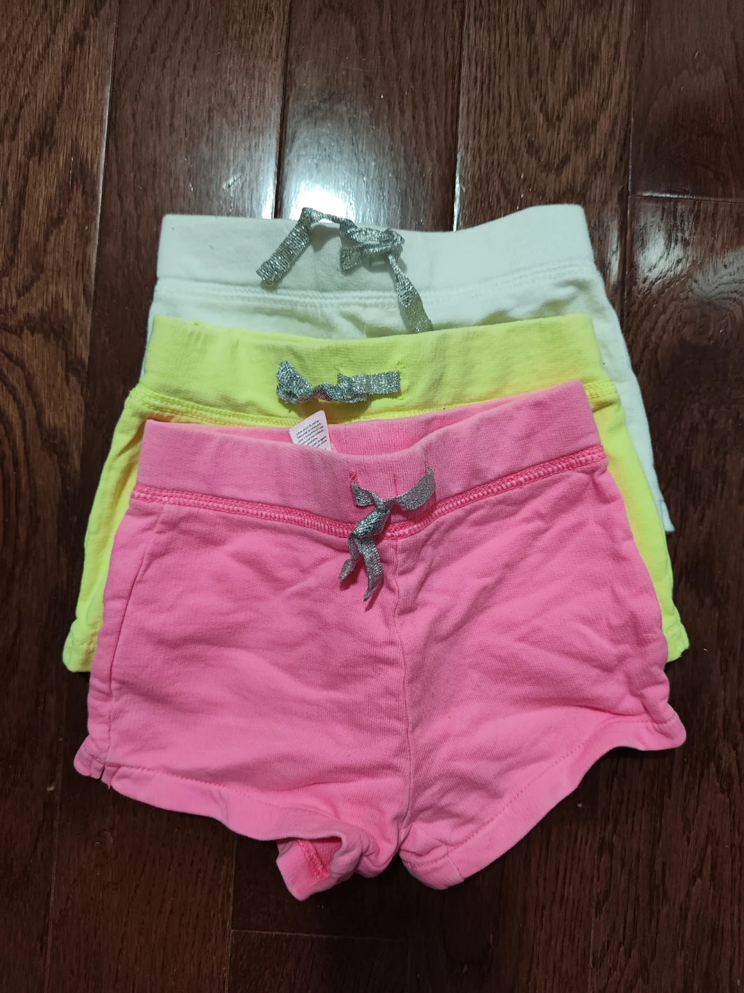 Kids Shorts - Pink, Yellow, White