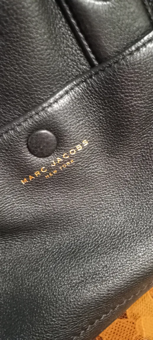 Marc Jacobs Black Leather Tote Bag