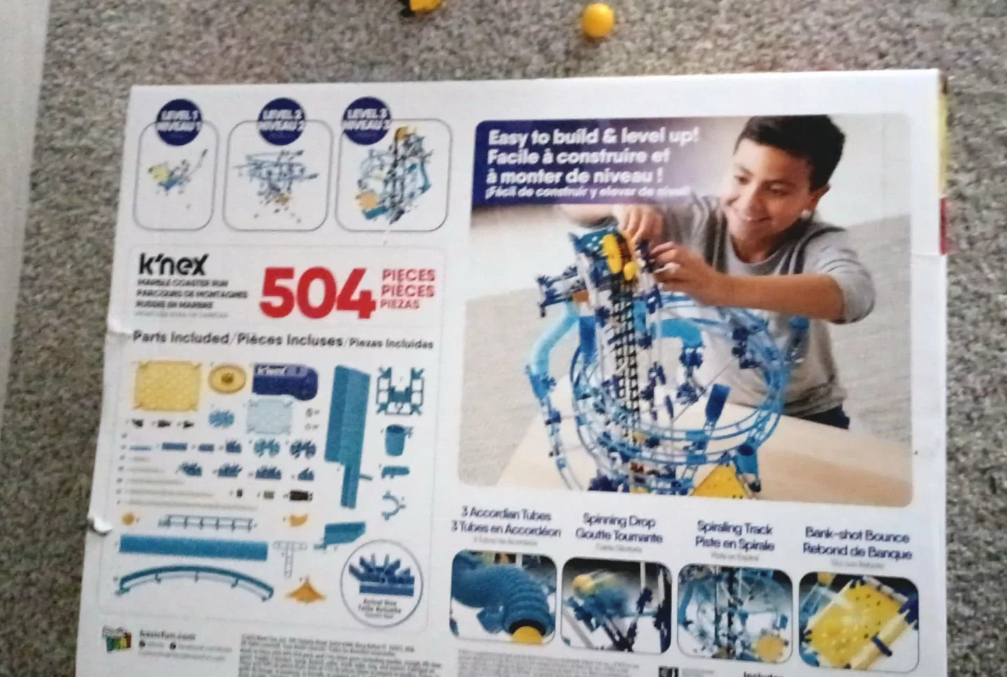 K'NEX Marble Coaster Run with Motor, 504 Pieces