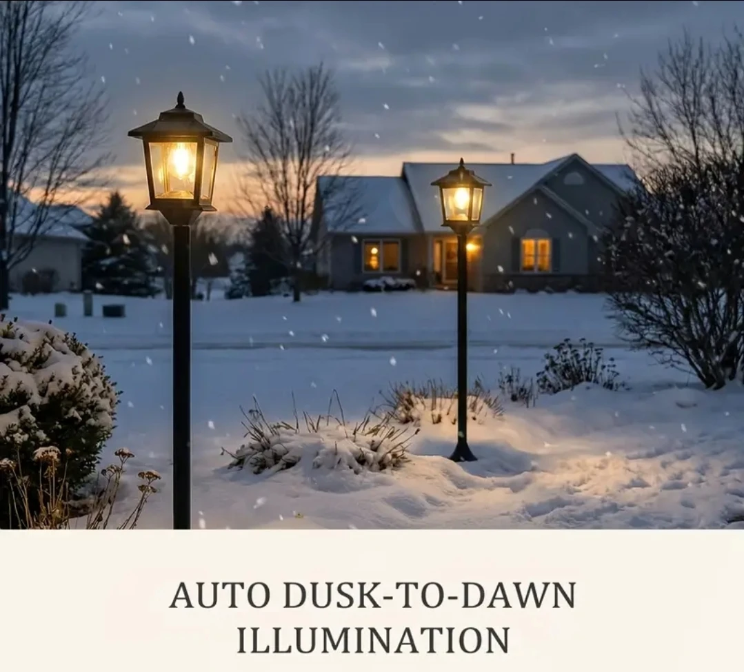 Solar Powered Outdoor Lamp Post Light - photo 2