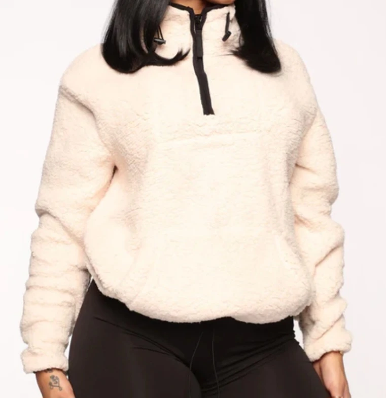 Cream Sherpa Pullover