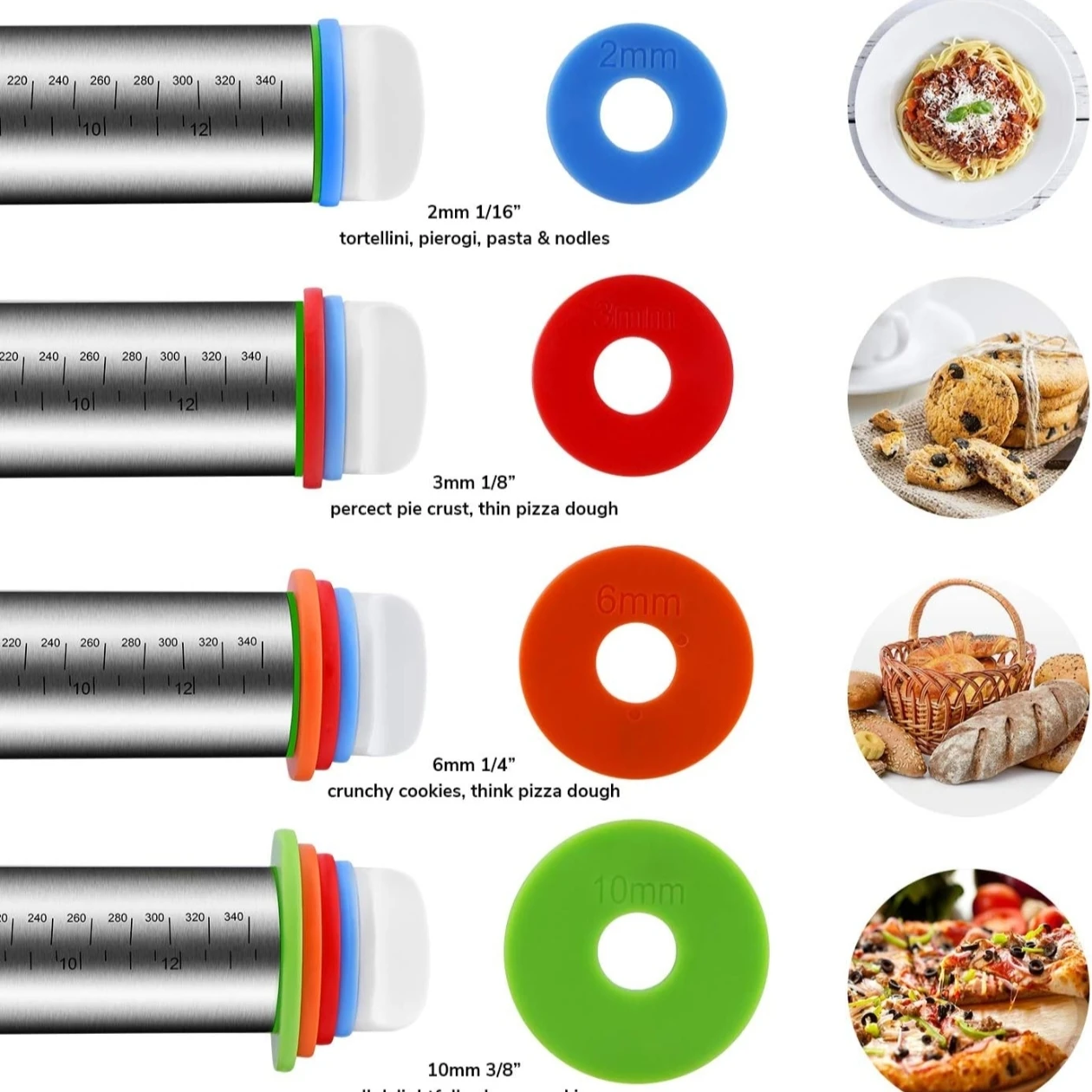 New QUELIANCE Rolling Pin & Pastry Mat Set - photo 4