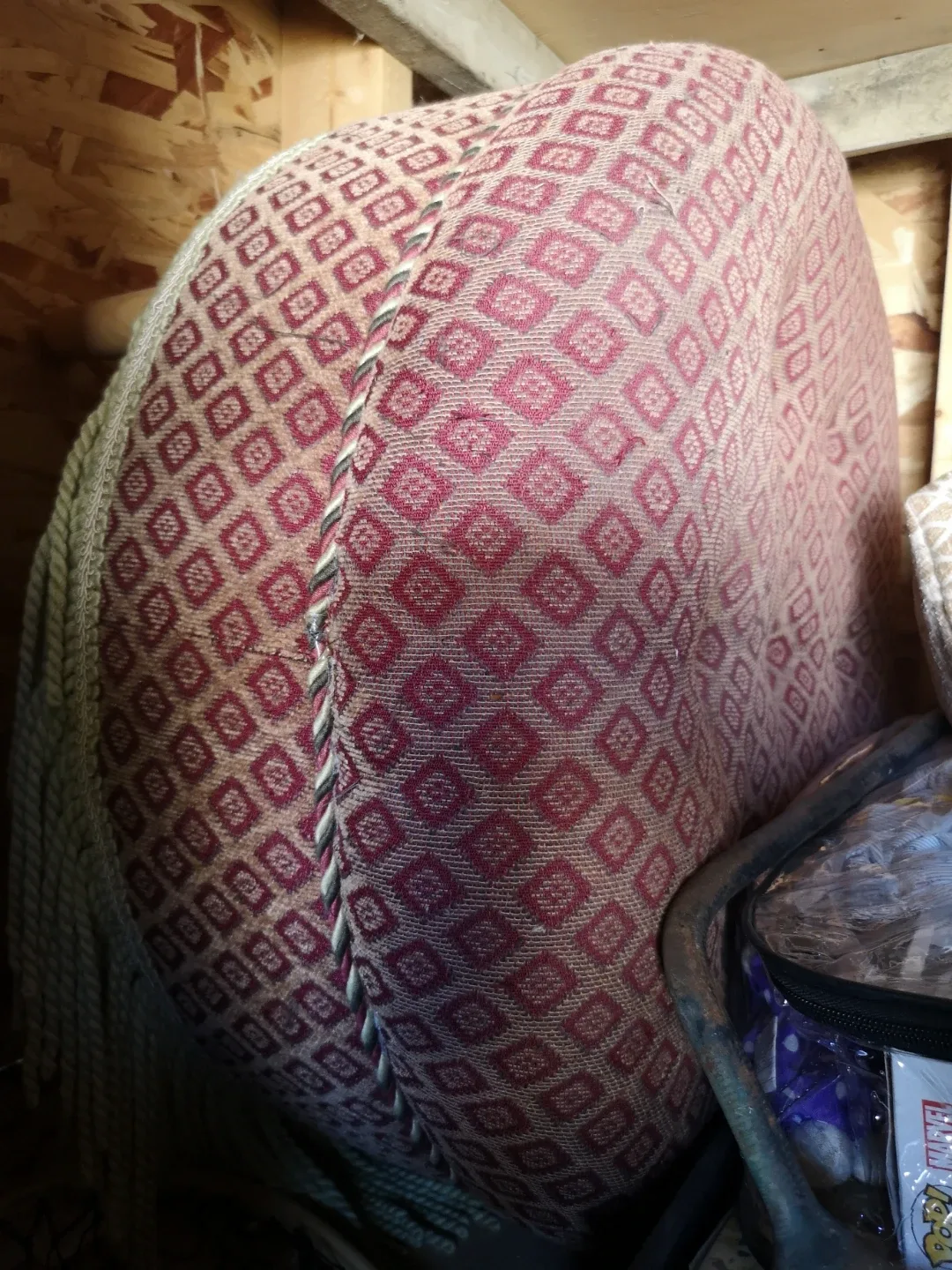 Double mattress with box frame antique foot stool image indicator(2)