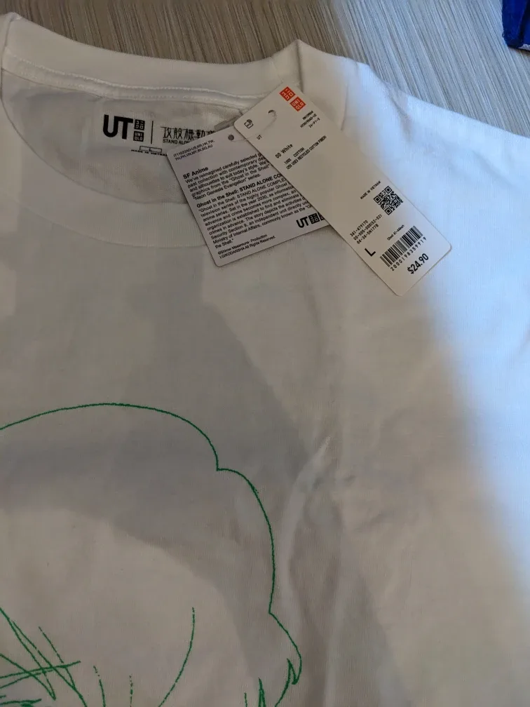New Uniqlo Ghost in the Shell White Tee - Size L #Cleanout image indicator(2)
