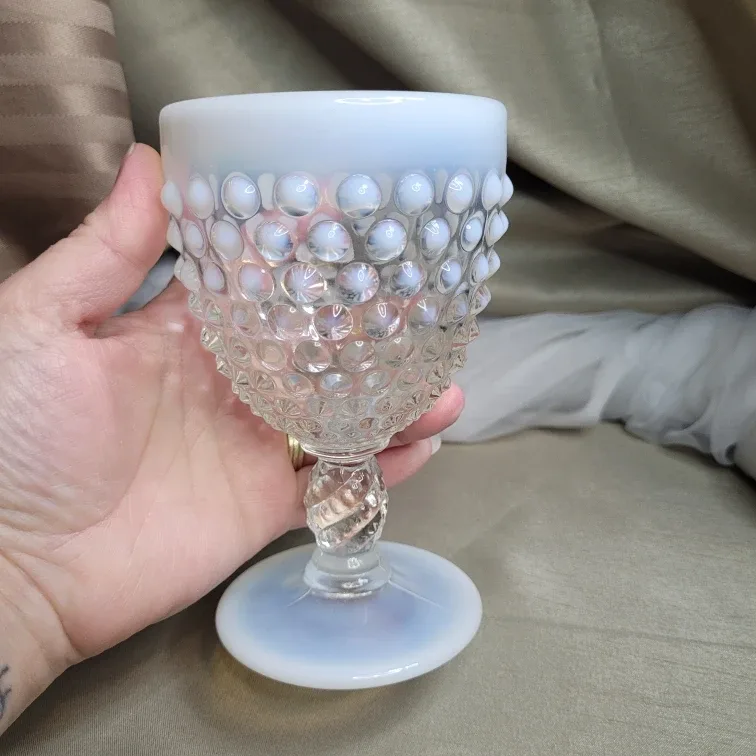 Fenton Hobnail French Opalescent Water Goblet image indicator(6)
