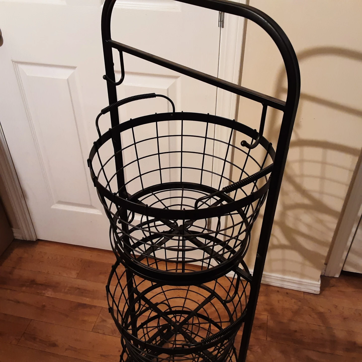 Black Metal Wire Basket Storage Tower - photo 2
