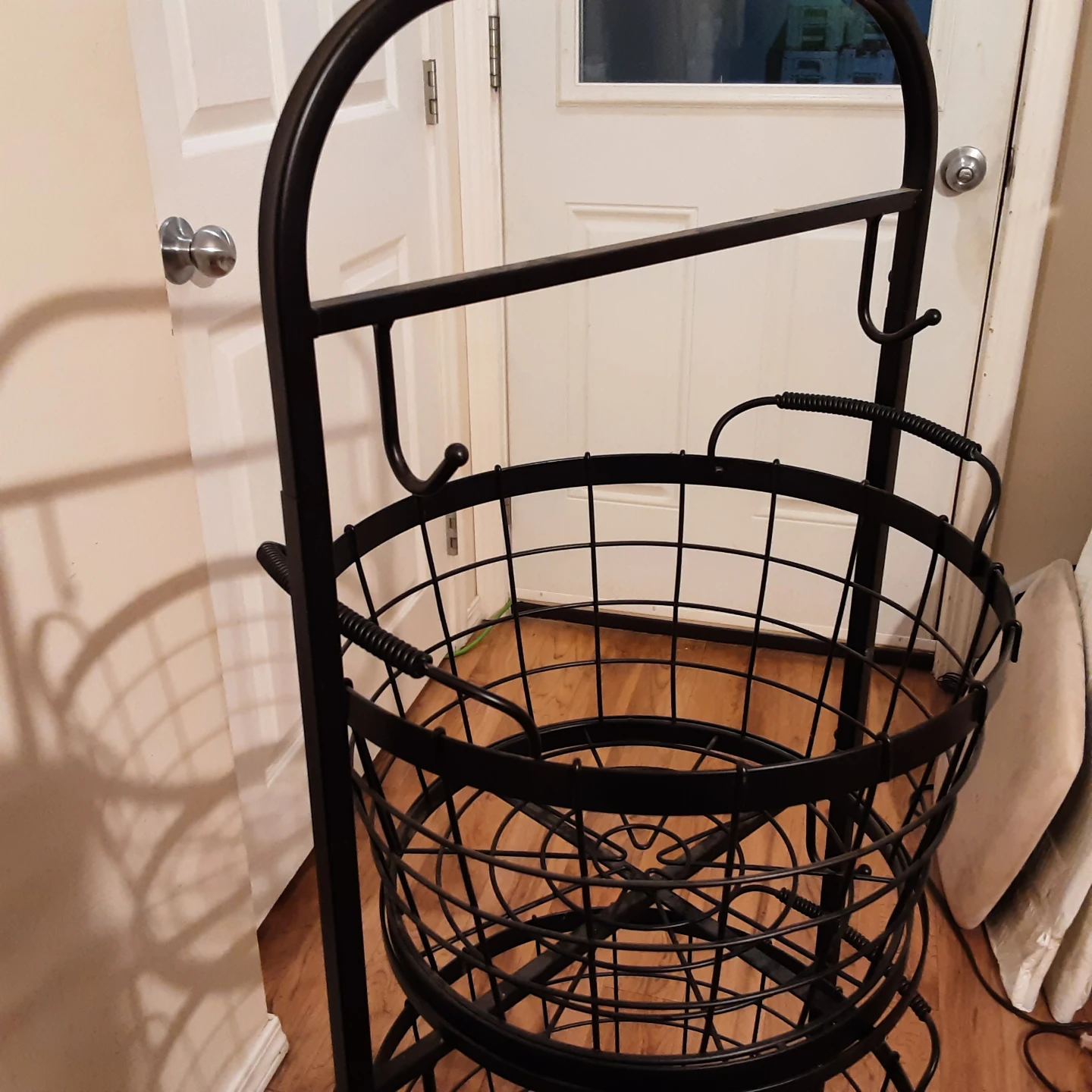 Black Metal Wire Basket Storage Tower - photo 3