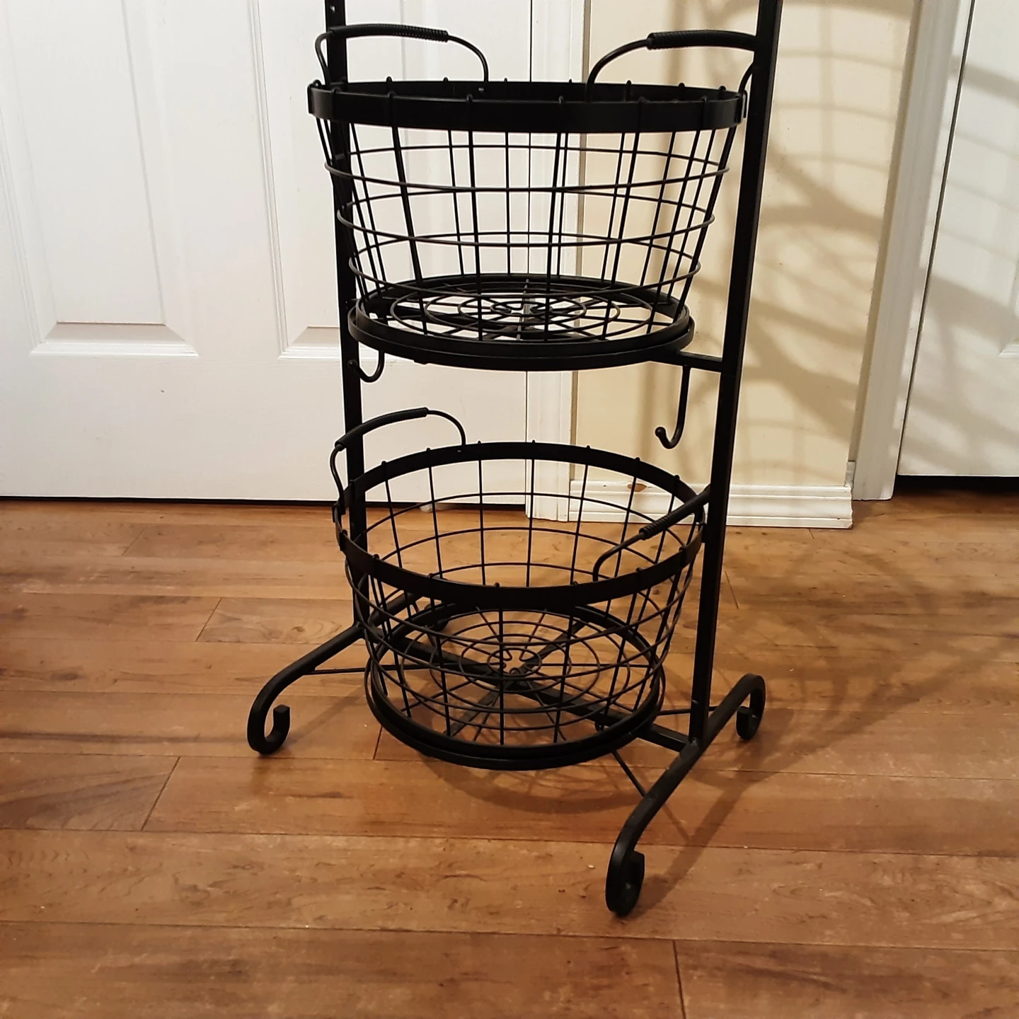 Black Metal Wire Basket Storage Tower - photo 4