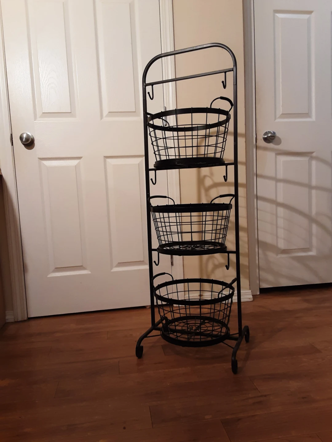 Black Metal Wire Basket Storage Tower - photo 5