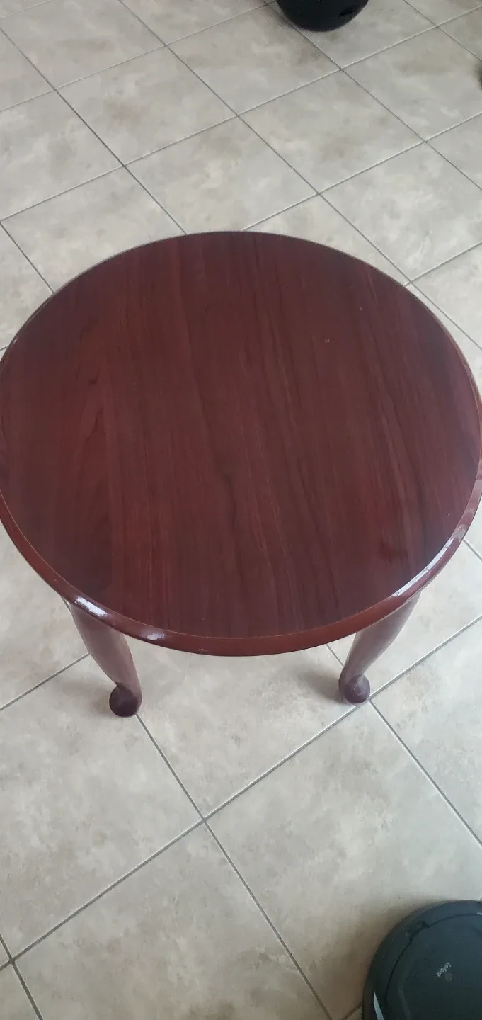 Round Wooden Accent Table