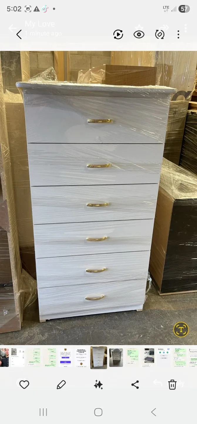 White 6-Drawer Chester