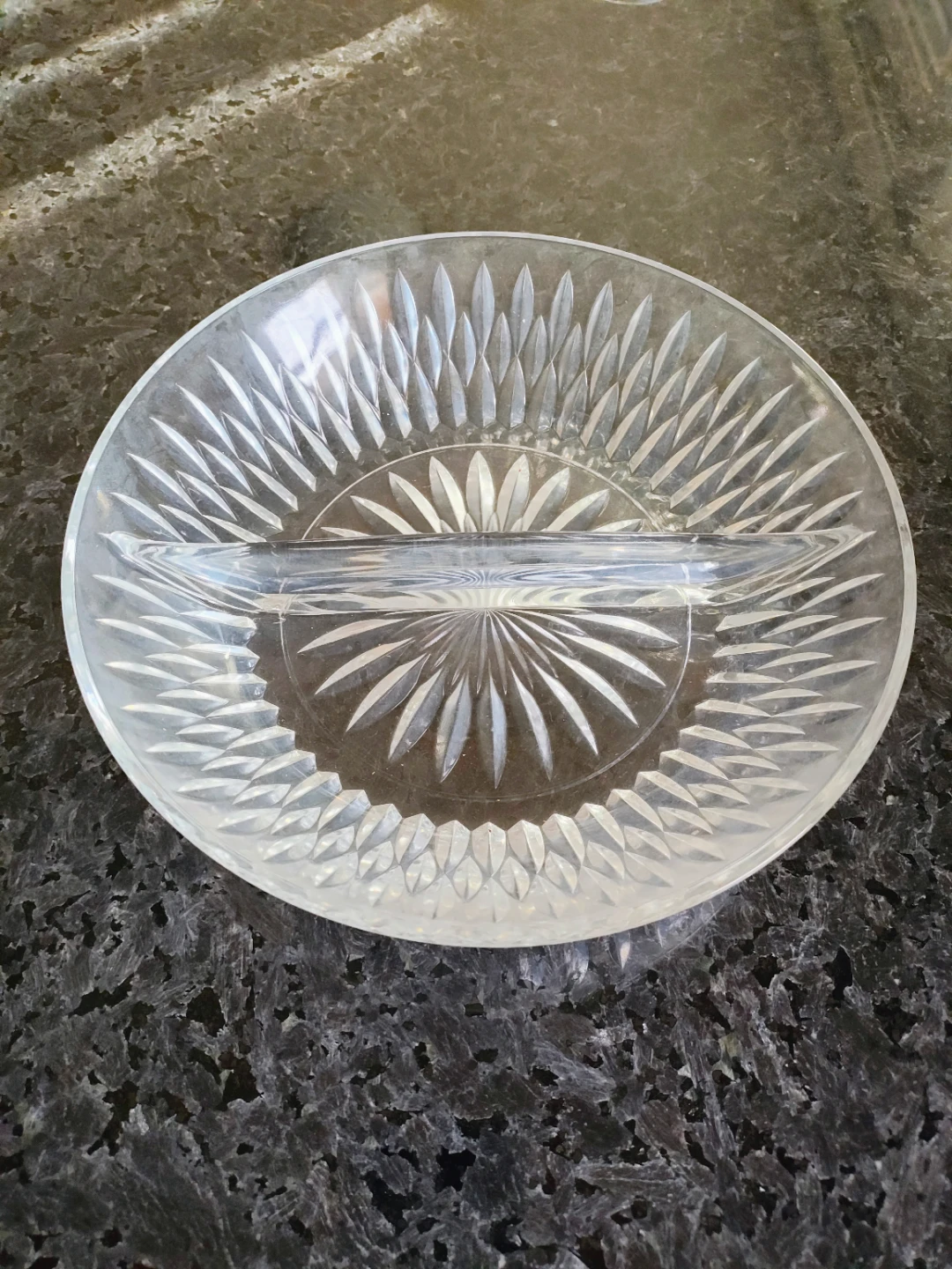Princess House Crystal Divided Serving Dish