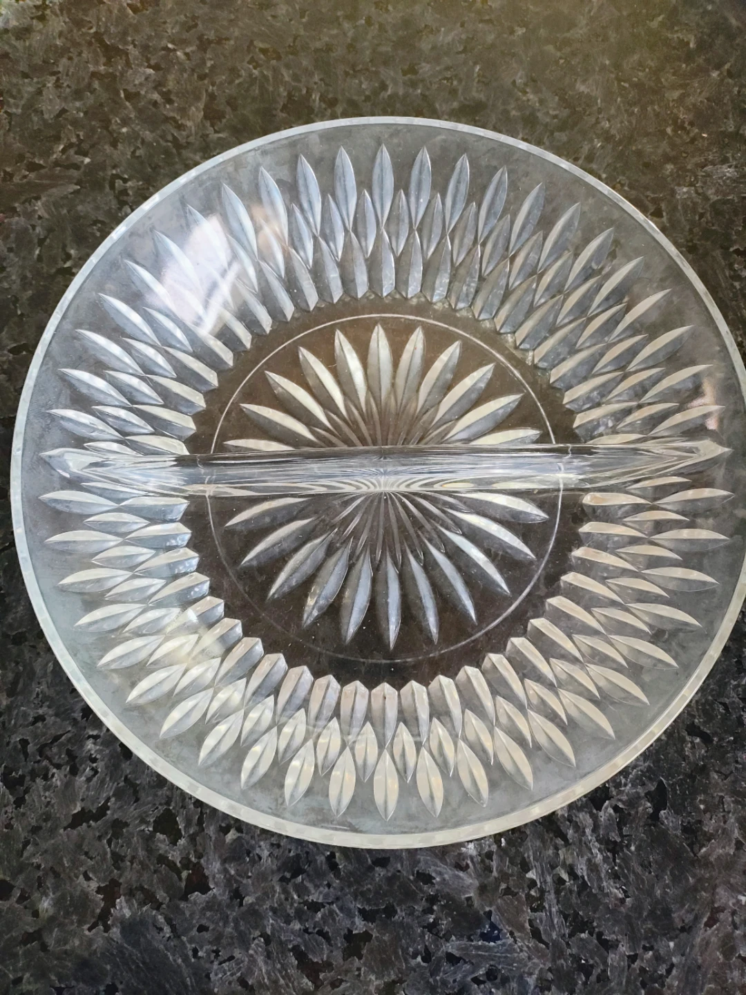 Princess House Crystal Divided Serving Dish - photo 2
