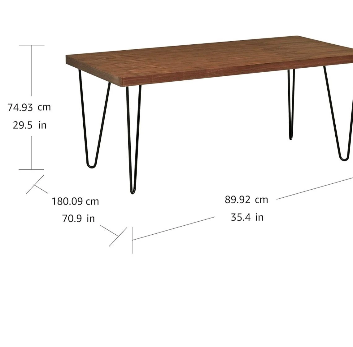 Wood Dining Table with Hairpin Legs - photo 4