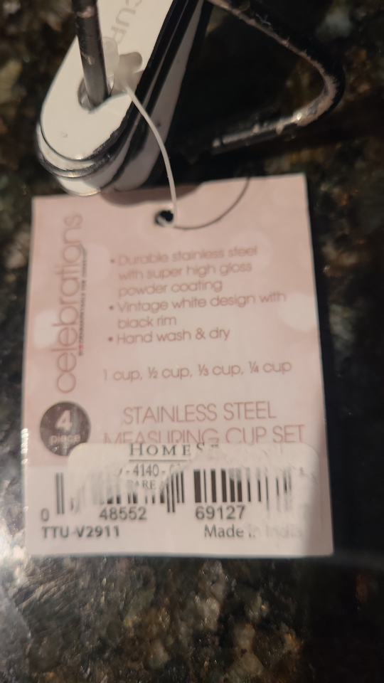 Brand New Celebrations Stainless Steel Measuring Cup Set - photo 3