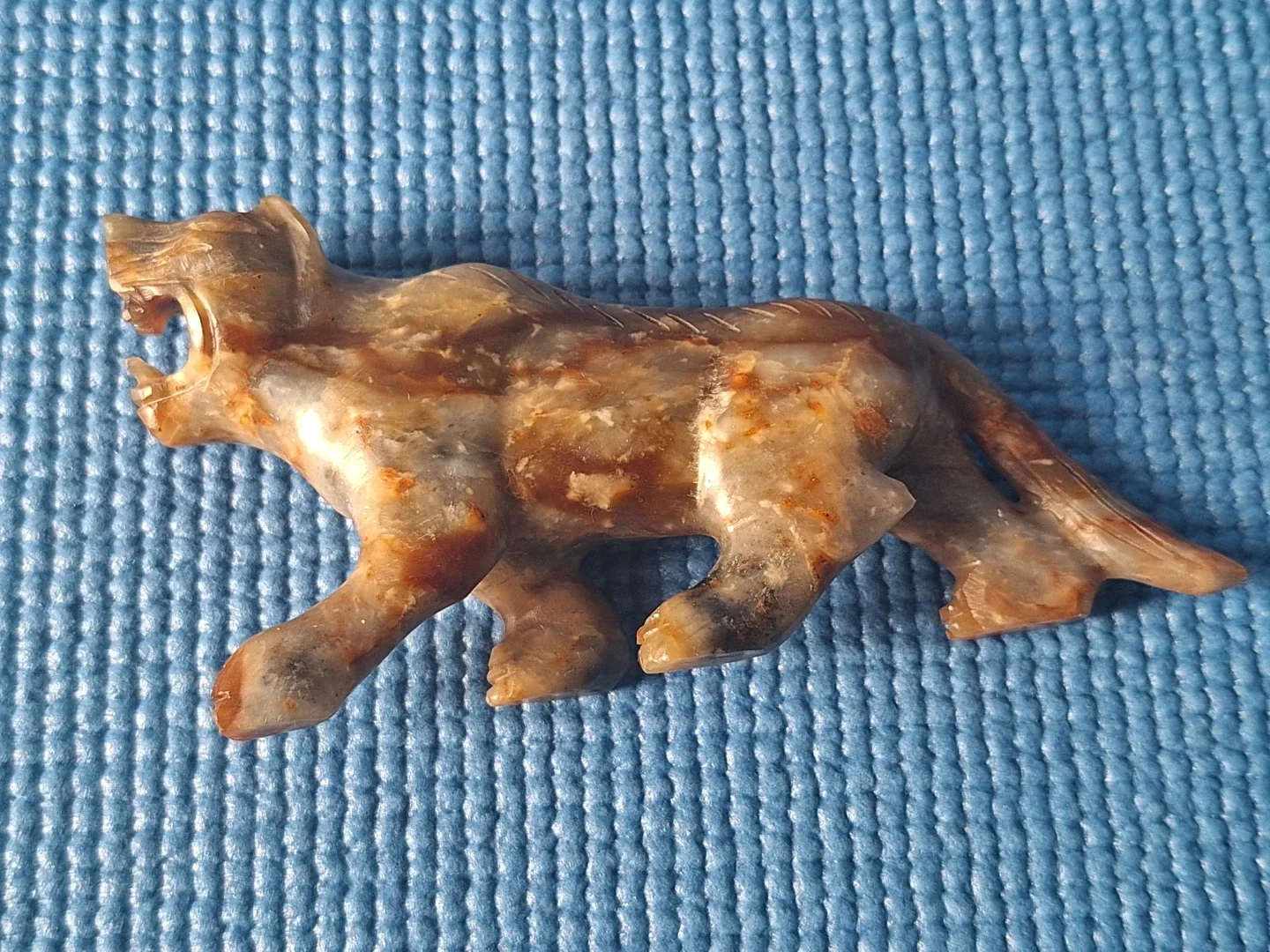 Pair of Vintage Onyx  Marble Stone Tiger Figurines image indicator(7)