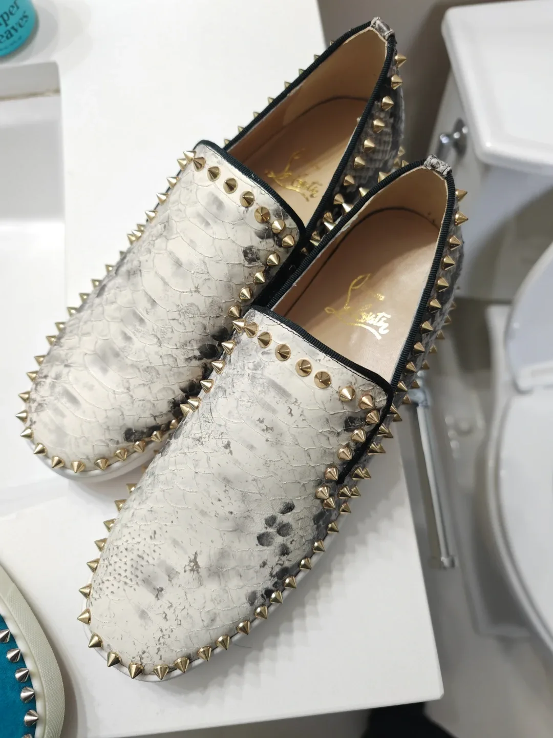 Christian Louboutin Spiked Slip-on Shoes