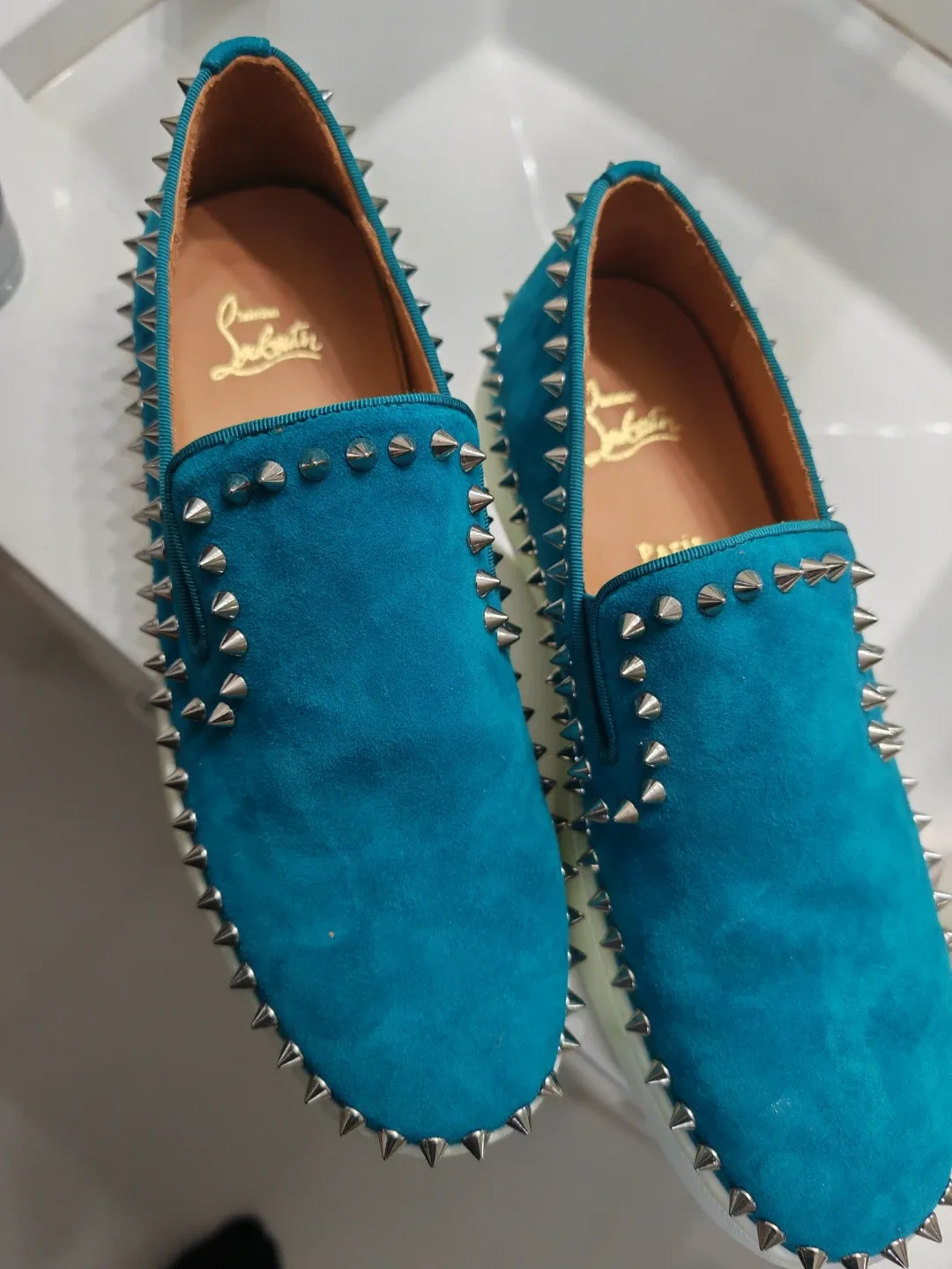 Christian Louboutin Spiked Slip-on Shoes image indicator(2)