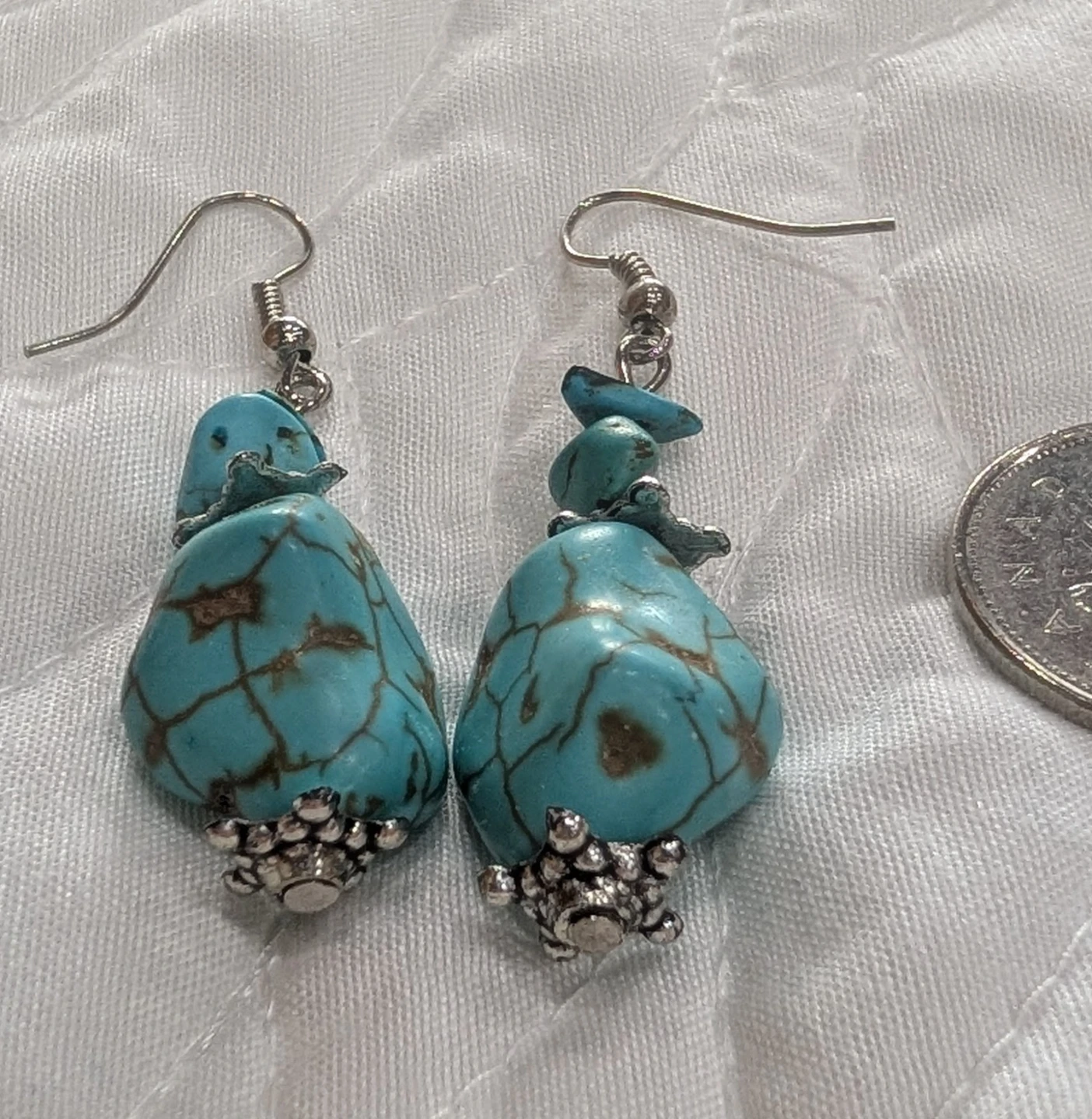 Turquoise Stone Drop Earrings