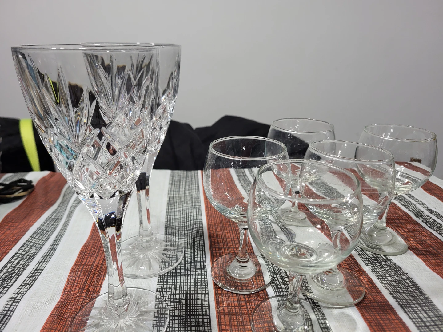 Crystal Wine Glasses - Set of 6