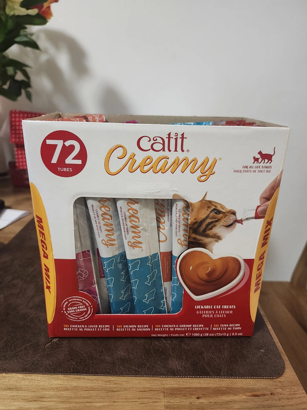 Catit Creamy Mega Mix Cat Treats - 59 Tubes In Box