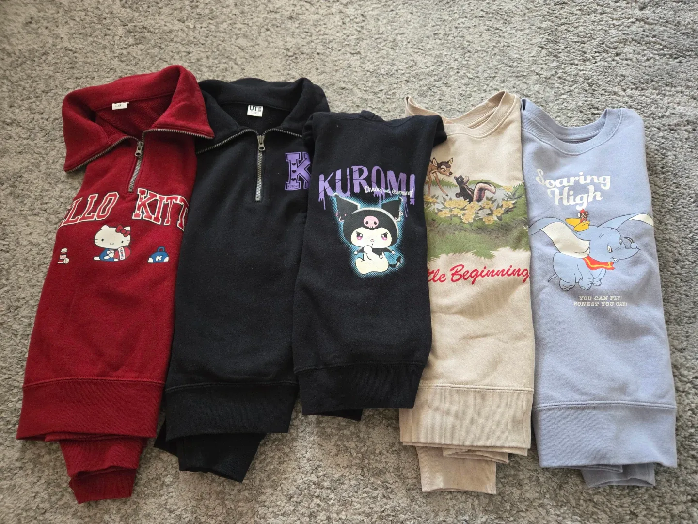 Uniqlo Sanrio & Disney Sweatshirts - Size 7-8