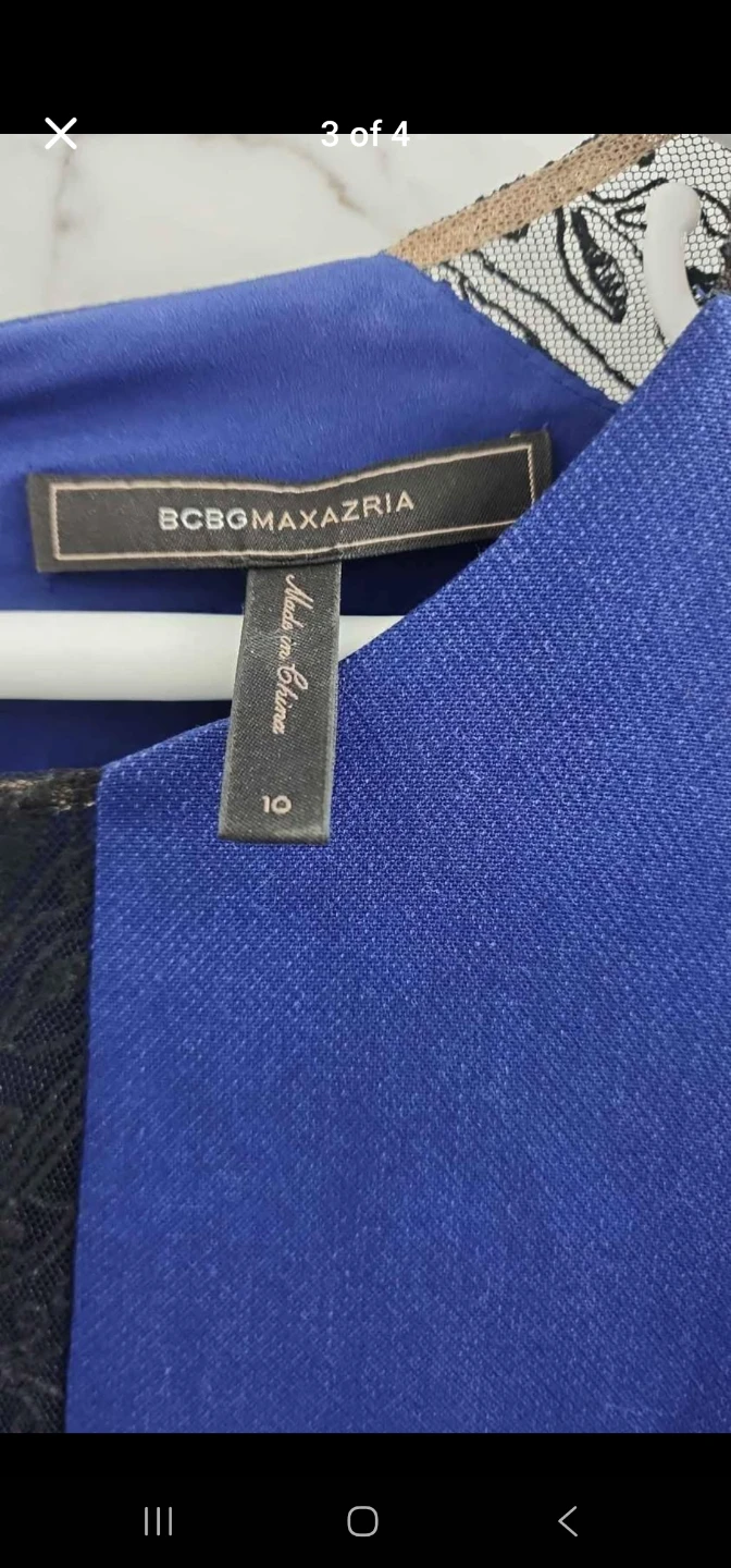 BCBGMAXAZRIA Blue Dress - Size 10 - photo 4