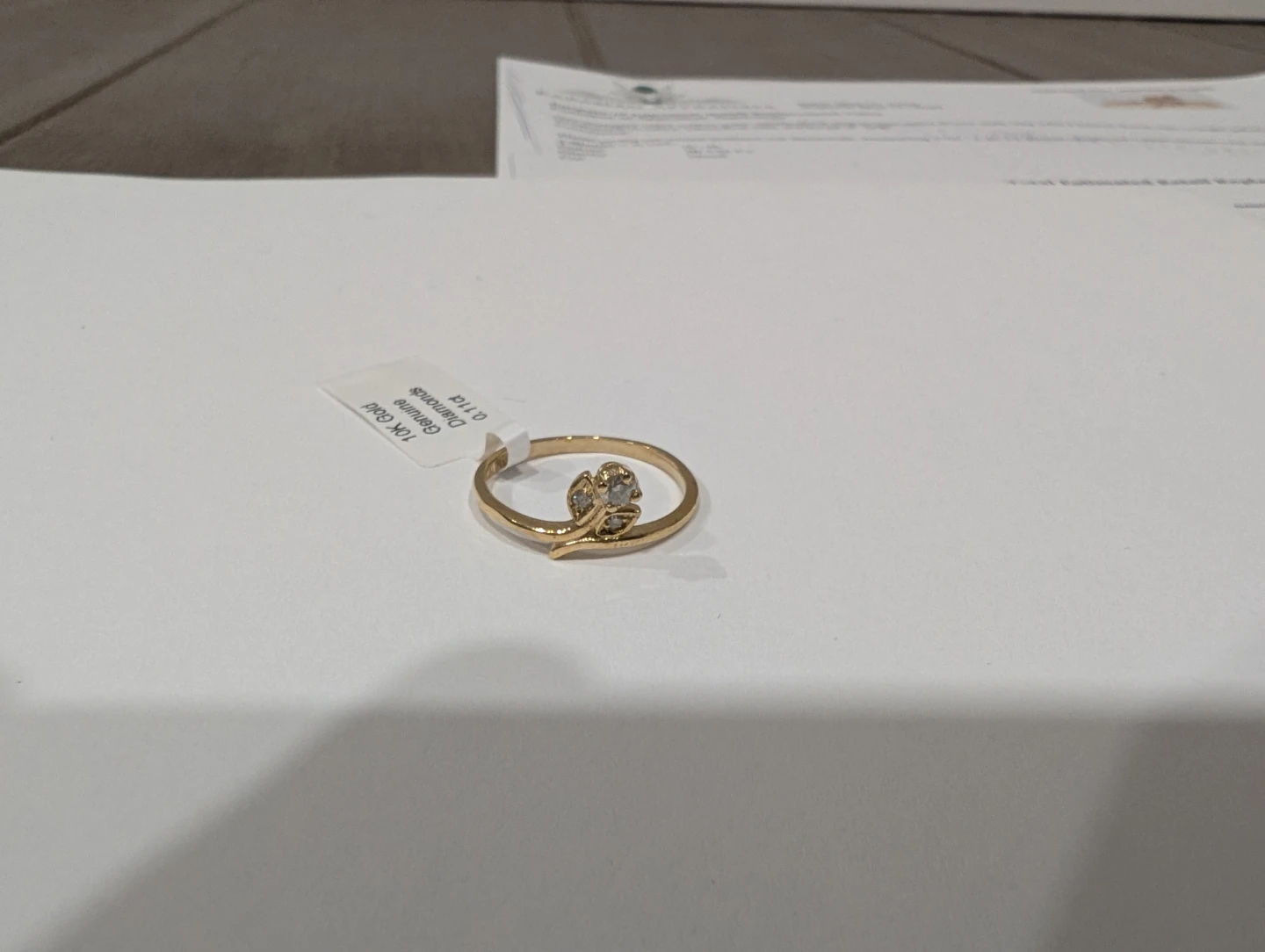 Brand New 10K Yellow Gold Genuine Diamond Ring For Sale - photo 2