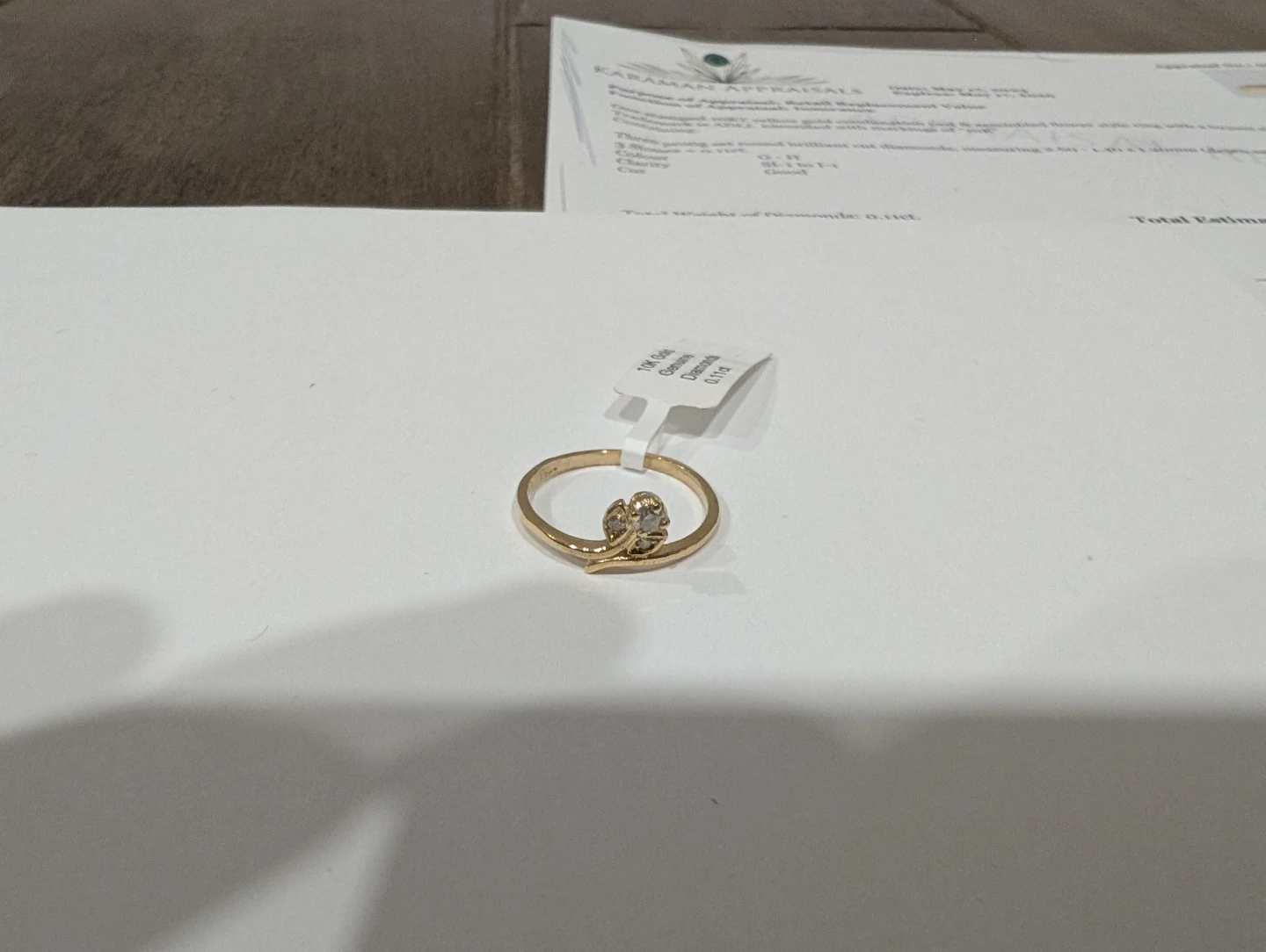 Brand New 10K Yellow Gold Genuine Diamond Ring For Sale - photo 4