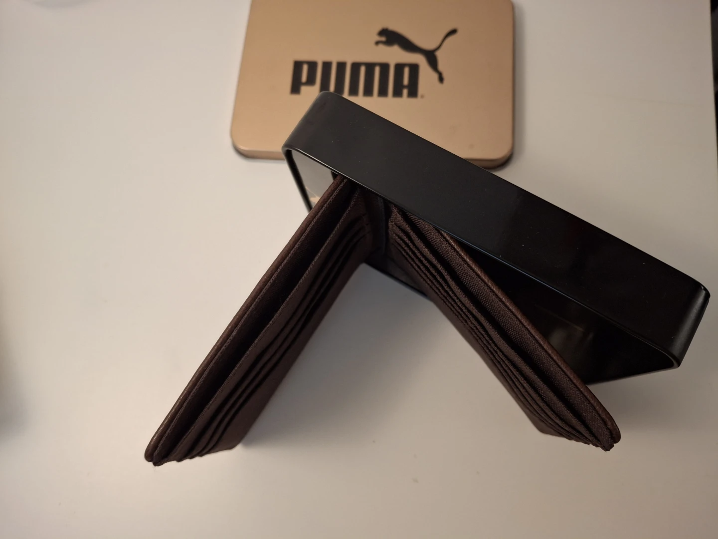 Puma Brown Wallet. New in a tin box. - photo 4