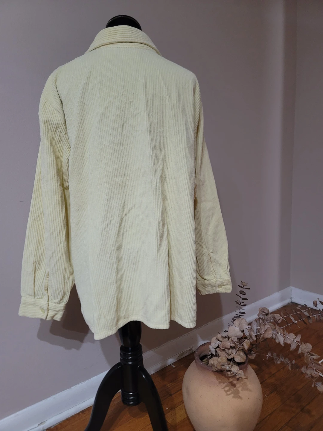 Blair 2XL Yellow Corduroy Button-Up Shirt EUC Cotton - photo 5