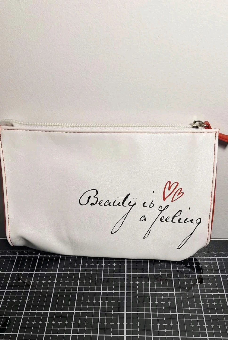 Shiseido Makeup Bag - White & Red