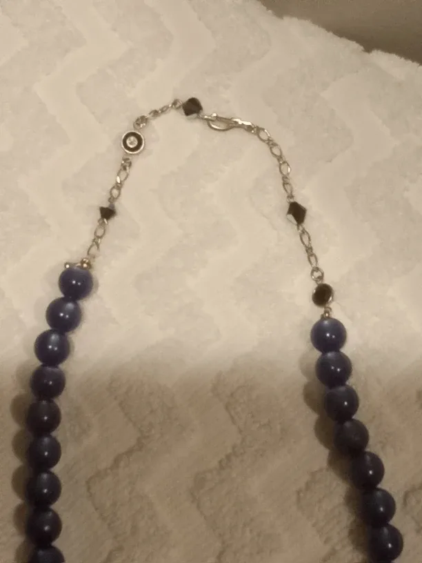 Blue Moon glow Lucite Beaded Necklace image indicator(2)
