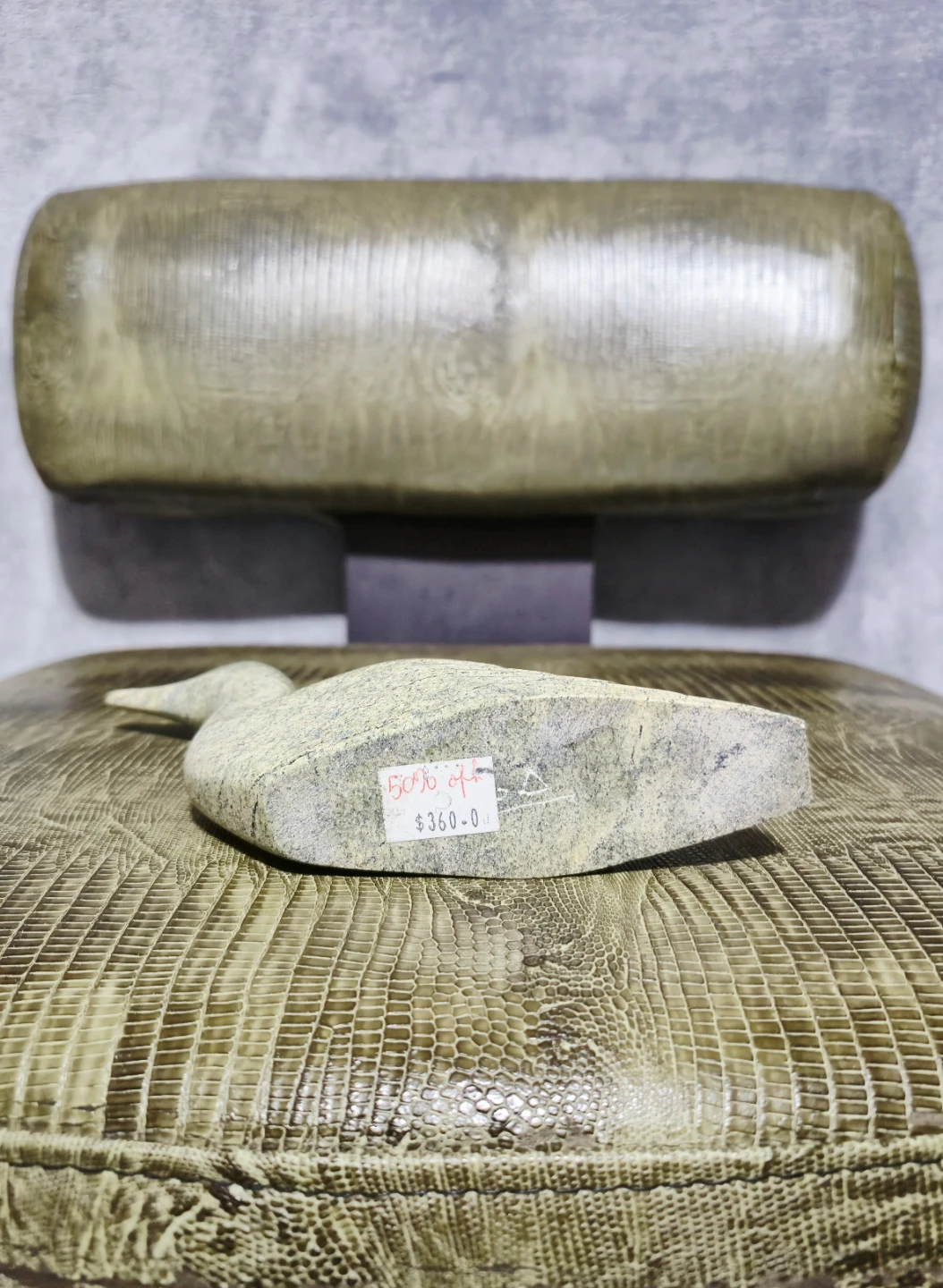 Expensive Inuit Serpentine Carved Bird Figurine - photo 4