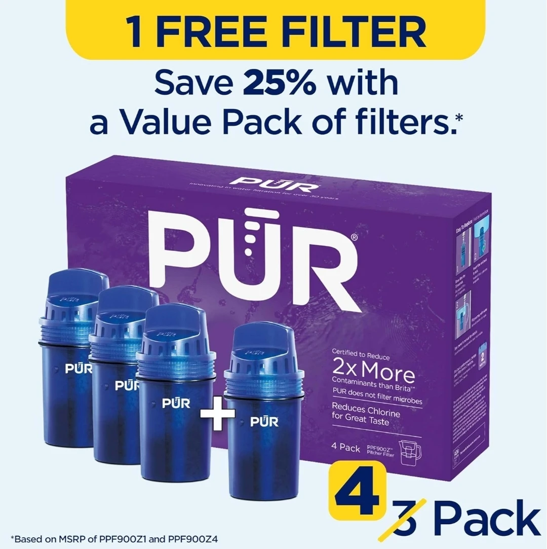 PUR Faster Basic Pitcher Filters 4 Pack - Replacement - photo 4