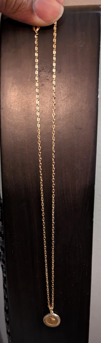 14K Saint Christopher Gold Pendant with Necklace - photo 2