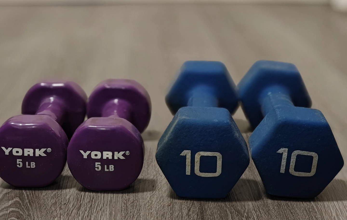 York Dumbbells - 5lb Purple & 10lb Blue