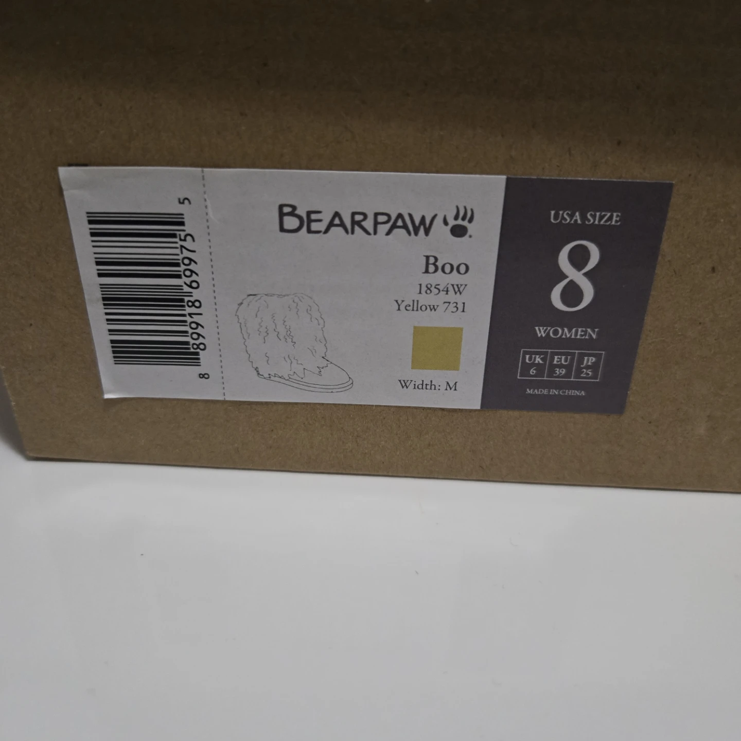 BEARPAW Boo Yellow Women's Boots - Size 8 - photo 2