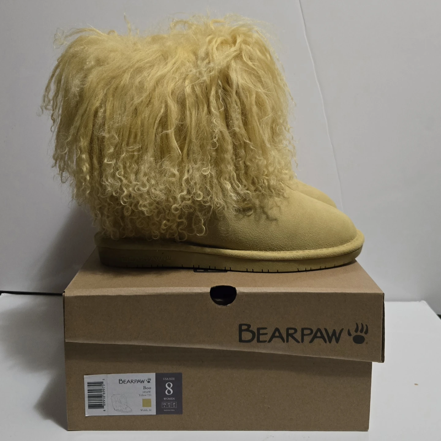 BEARPAW Boo Yellow Women's Boots - Size 8 - photo 3