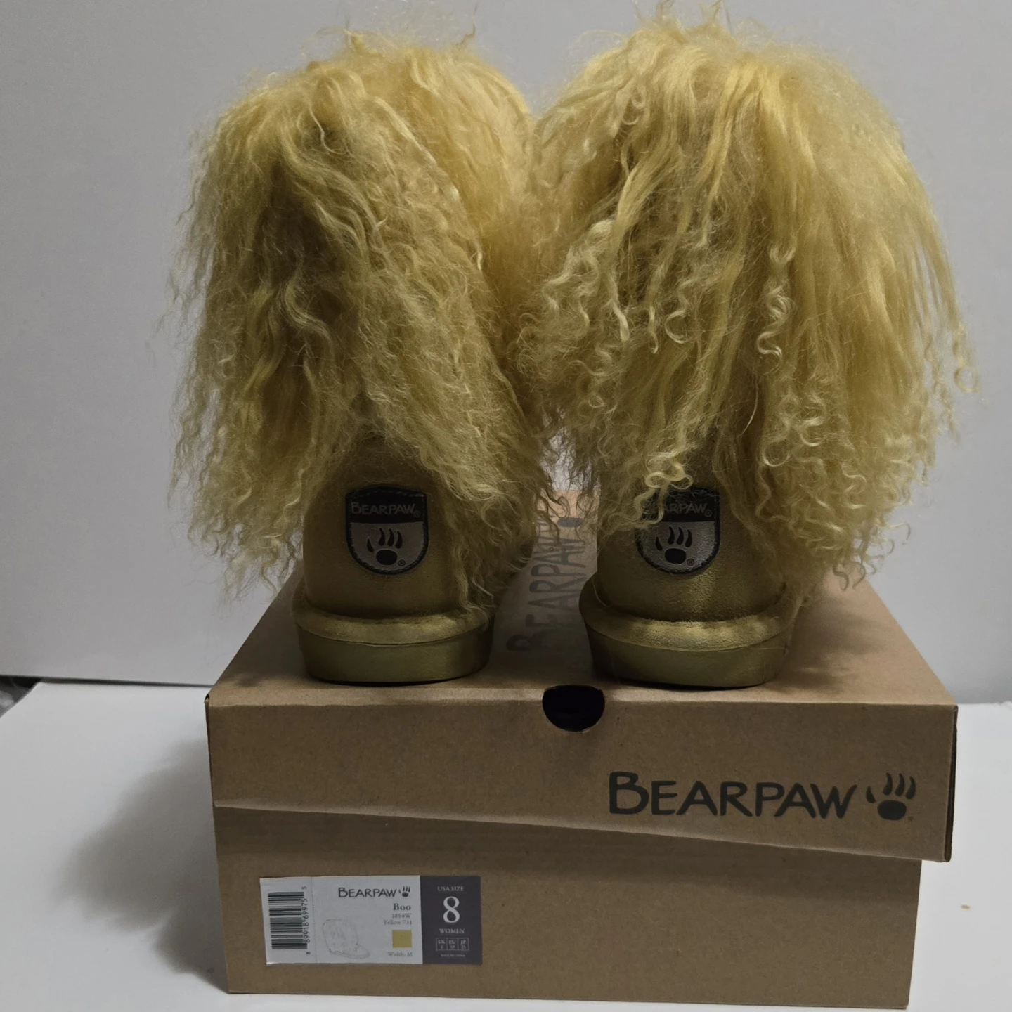 BEARPAW Boo Yellow Women's Boots - Size 8 - photo 5