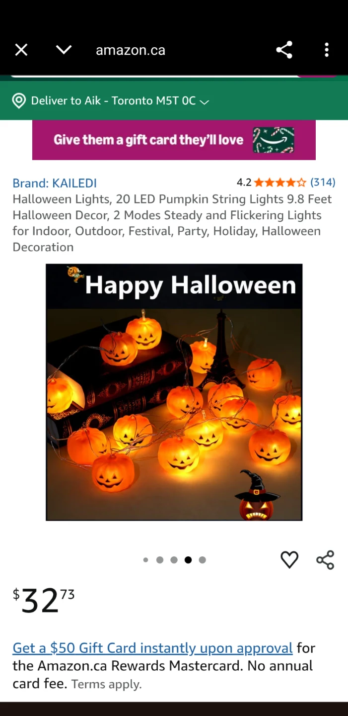New Halloween Pumpkin String LED Lights - 9.8 Feet