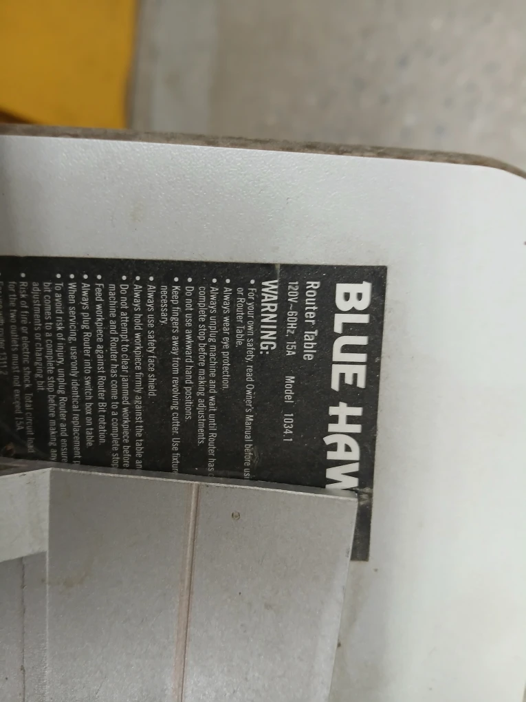 Blue Hawk Router Table Model 1034.1 - photo 2