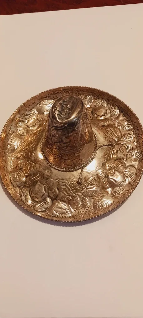 Mexican Sterling Silver 925 Stamped Beautiful Sombrero Hat image indicator(3)