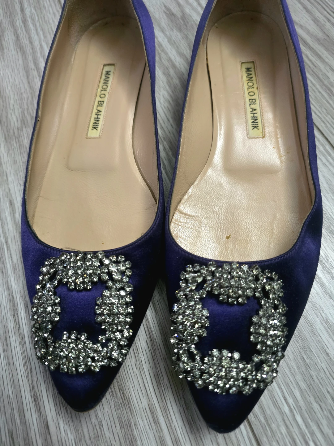 Authentic Manolo Blahnik Purple Flats