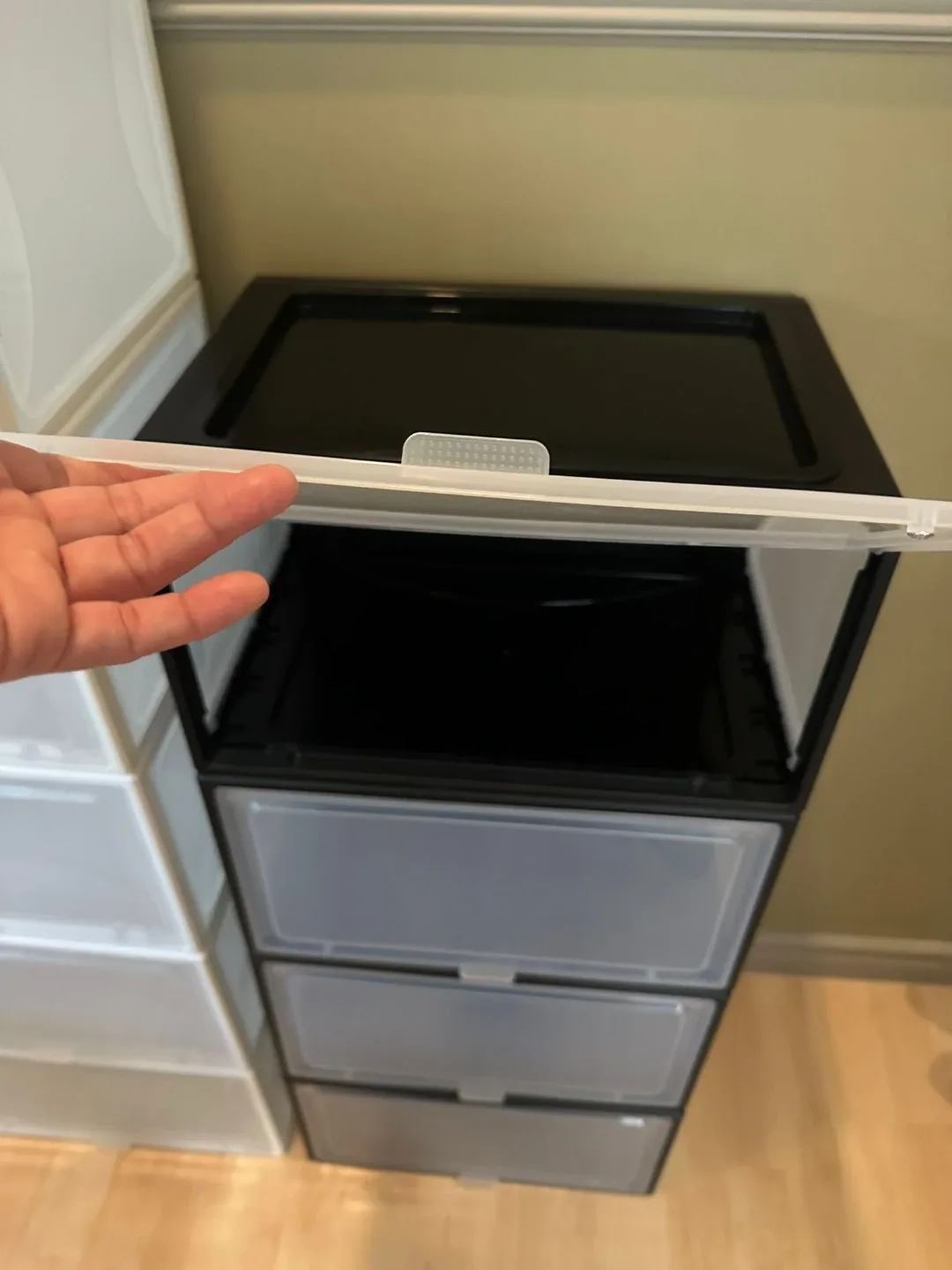 Shoe Storage Boxes - White & Black image indicator(3)