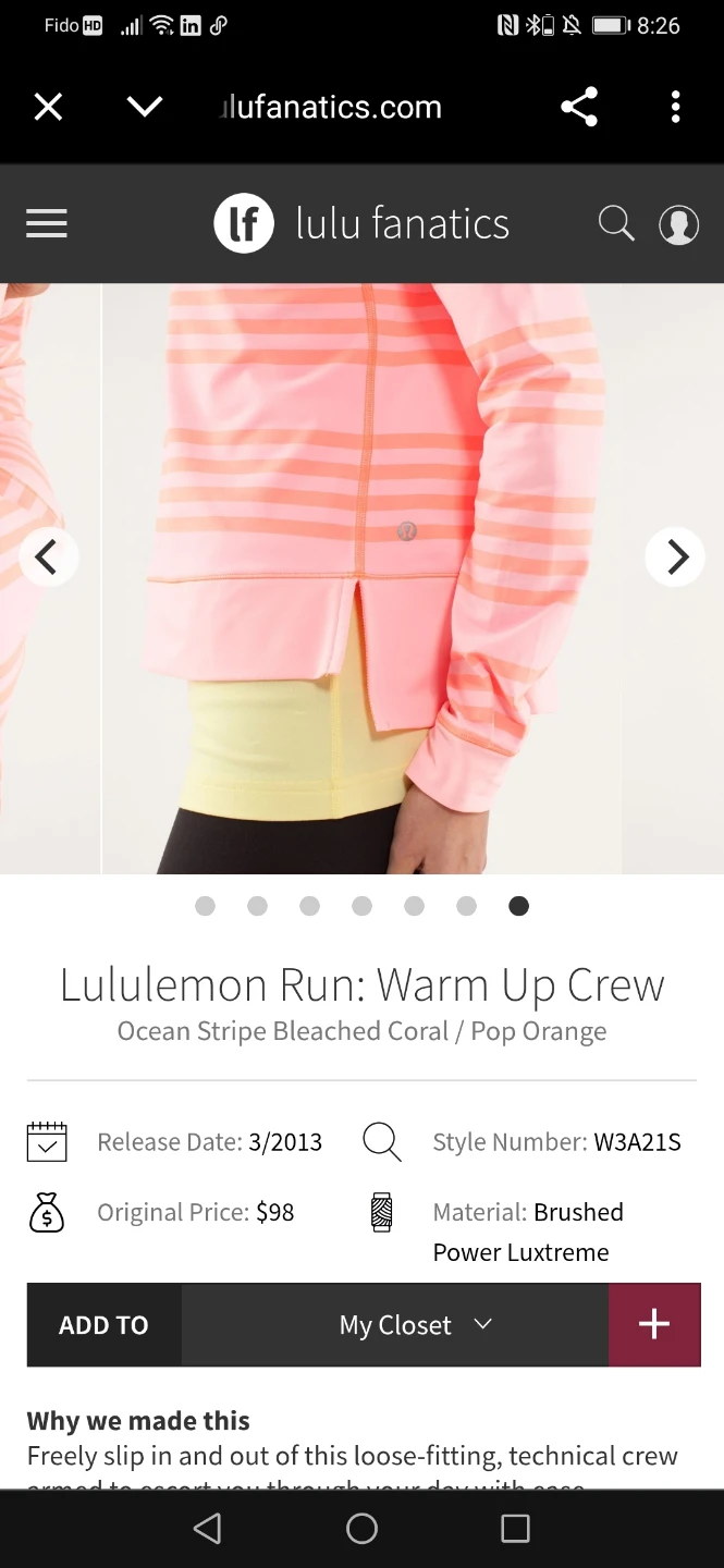 Lululemon Run: Warm Up Crew - Coral/Orange s4 - photo 4
