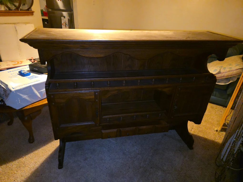 Vintage Dark Wood Sideboard/Buffet Cabinet - photo 2